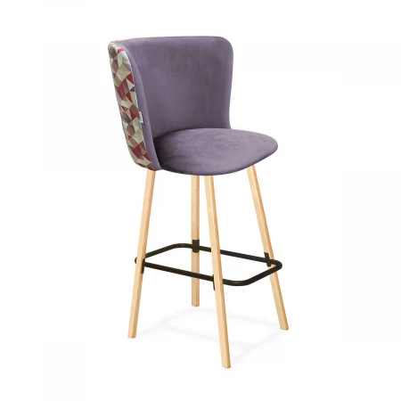 Барный стул Sheffilton SHT-ST36-4/S94 сумеречная орхидея/прозр.лак/черн.муар 2634309001