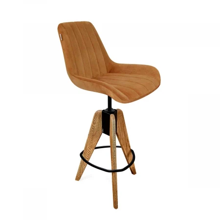 Барный стул Sheffilton SHT-ST37/S92 горчичный/корич.брашир./черный муар 9738361402