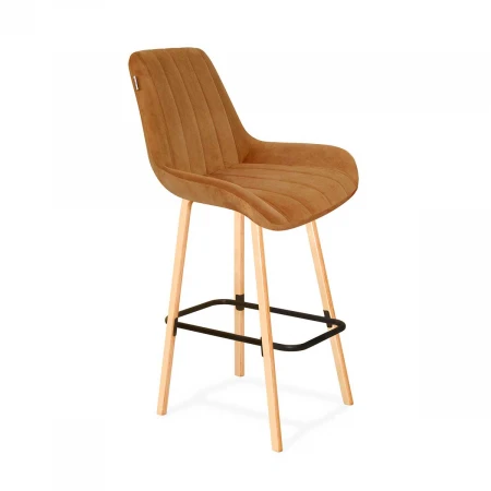 Барный стул Sheffilton SHT-ST37/S94 горчичный/прозр. лак/черный муар 8300514201