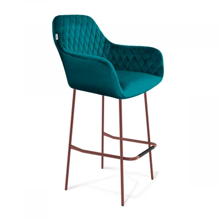 Барный стул Sheffilton SHT-ST38/S29 альпийский бирюзовый/медный металлик 1967761405