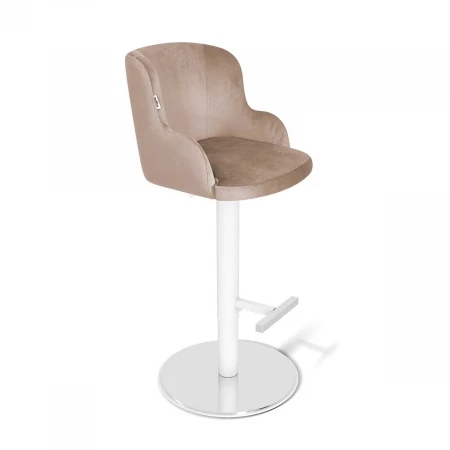 Барный стул Sheffilton SHT-ST39/S128 латте/хром/белый муар 5904730901