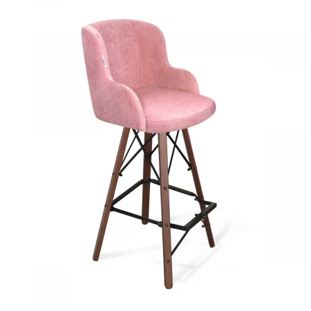 Барный стул Sheffilton SHT-ST39/S80 пыльная роза/темный орех/черный 9117113602