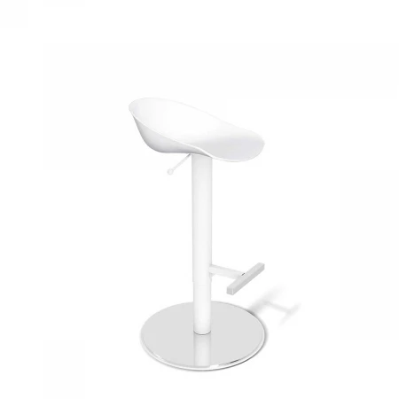 Барный стул Sheffilton SHT-ST19/S128 белый/хром/белый муар 8171621801