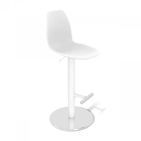 Барный стул Sheffilton SHT-ST29/S128 белый/хром/белый муар 1267947201
