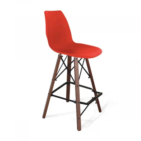 Барный стул Sheffilton SHT-ST29/S80 красный ral3020/темный орех/черный муар 1586973502
