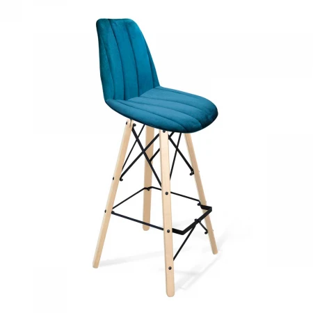 Барный стул Sheffilton SHT-ST29-C1/S80 морская глубина морская глубина/прозр.лак/черный муар 6683082101