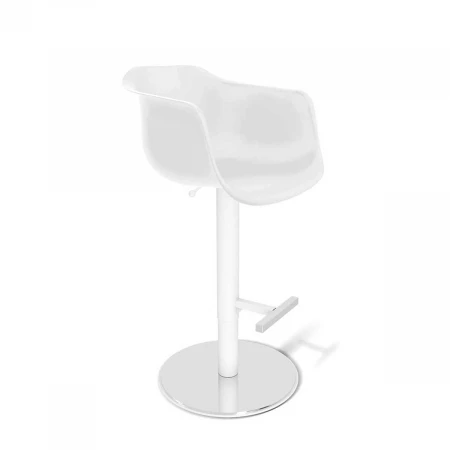 Барный стул Sheffilton SHT-ST31/S128 белый/хром/белый муар 5677548301