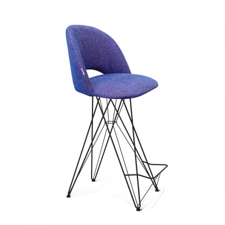 Барный стул Sheffilton SHT-ST34/S66 синий мираж/чёрный муар 7331042801