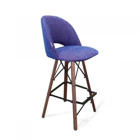 Барный стул Sheffilton SHT-ST34/S80 синий мираж/темный орех/черный 7192503201