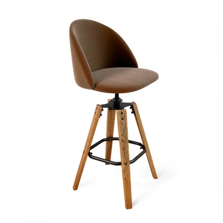 Барный стул Sheffilton SHT-ST35/S93 кофейный ликер/браш.коричневый/черный 1539798901