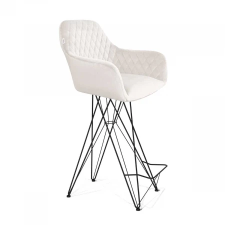 Барный стул Sheffilton SHT-ST38/S66 зефирный/черный муар 7802505801