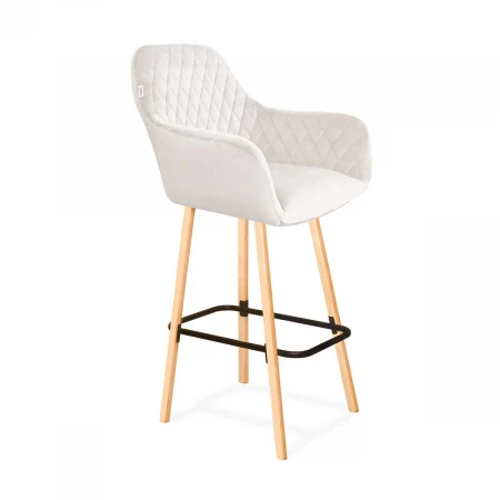 Барный стул Sheffilton SHT-ST38/S94 зефирный/прозрачный лак/черный муар 9516927601