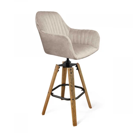 Барный стул Sheffilton SHT-ST38-1/S93 лунный мрамор/браш. коричневый/чёрный 4239731001