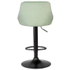 Стул барный DOBRIN LOGAN BLACK (мятный велюр (MJ9-87)) 5007_BlackBase-LM LOGAN BLACK