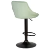 Стул барный DOBRIN LOGAN BLACK (мятный велюр (MJ9-87)) 5007_BlackBase-LM LOGAN BLACK