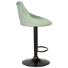 Стул барный DOBRIN LOGAN BLACK (мятный велюр (MJ9-87)) 5007_BlackBase-LM LOGAN BLACK