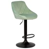 Стул барный DOBRIN LOGAN BLACK (мятный велюр (MJ9-87)) 5007_BlackBase-LM LOGAN BLACK