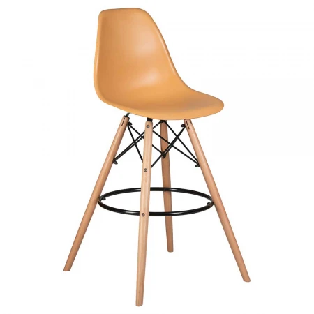 Стул барный DOBRIN DSW BAR (ножки светлый бук, цвет персиковый (NX-Y-06)) 638GPP-LMZL DSW BAR