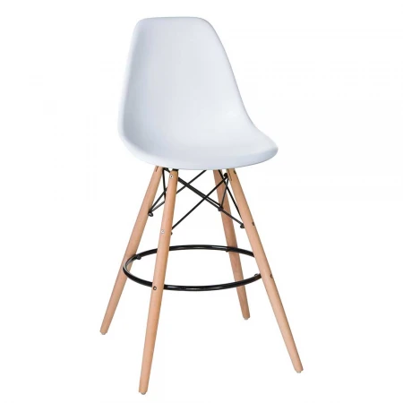 Стул барный DOBRIN DSW BAR (ножки светлый бук, цвет сиденья белый (W-02)) 638GPP-LMZL DSW BAR