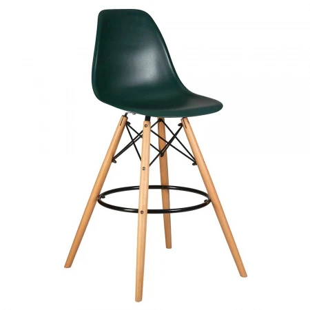 Стул барный DOBRIN DSW BAR (ножки светлый бук, цвет тёмно-зеленый (G-13)) 638GPP-LMZL DSW BAR