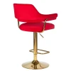 Стул барный DOBRIN CHARLY GOLD (красный велюр (MJ9-45)) 5019_Golden-LM