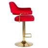 Стул барный DOBRIN CHARLY GOLD (красный велюр (MJ9-45)) 5019_Golden-LM