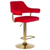 Стул барный DOBRIN CHARLY GOLD (красный велюр (MJ9-45)) 5019_Golden-LM