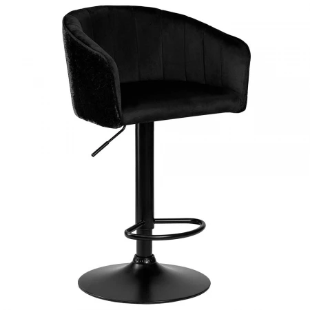 Стул барный DOBRIN DARCY BLACK SHINY (черный велюр с черно-золотыми пайетками) 5025_BlackBase_Shiny-LM DARCY BLACK SHINY