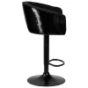 Стул барный DOBRIN DARCY BLACK SHINY (черный велюр с черно-золотыми пайетками) 5025_BlackBase_Shiny-LM DARCY BLACK SHINY
