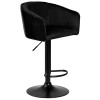 Стул барный DOBRIN DARCY BLACK SHINY (черный велюр с черно-золотыми пайетками) 5025_BlackBase_Shiny-LM DARCY BLACK SHINY