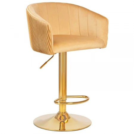 Стул барный DOBRIN DARCY GOLD (песочный велюр (1922-3)) 5025_GoldBase-LM DARCY GOLD