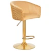 Стул барный DOBRIN DARCY GOLD (песочный велюр (1922-3)) 5025_GoldBase-LM DARCY GOLD
