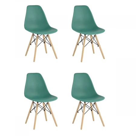 Комплект стульев Stool Group Style DSW серо-зеленый x4 УТ000035180