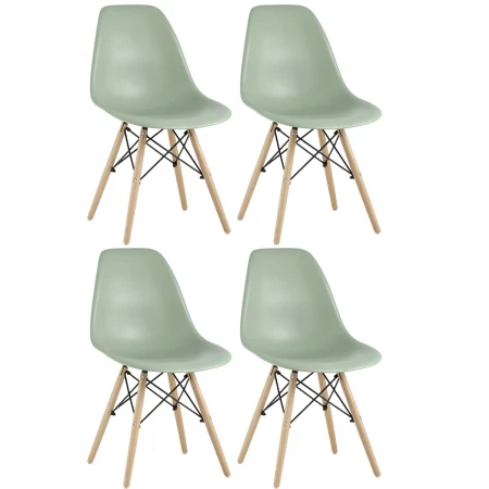 Комплект стульев Stool Group DSW серо-зеленый x4 УТ000035179