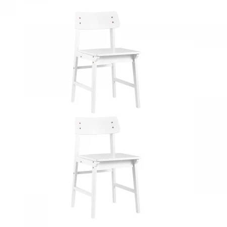Комплект стульев Stool Group ODEN WOOD WHITE деревянный цвет белый 2шт MH52030 WHITE X2