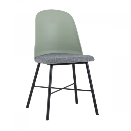 Кухонный стул Stool Group Shell с мягким сиденьем серо-зеленый 8336 greyish green 70077