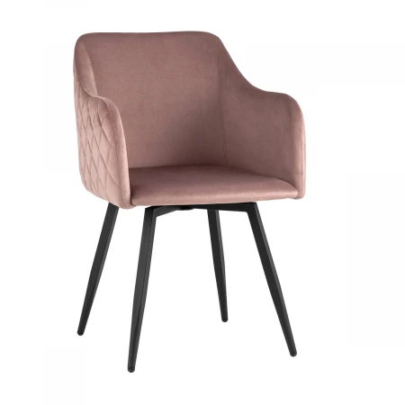 Кухонный стул Stool Group Ника вращающийся велюр пыльно-розовый MC66-5F KD HLR-44