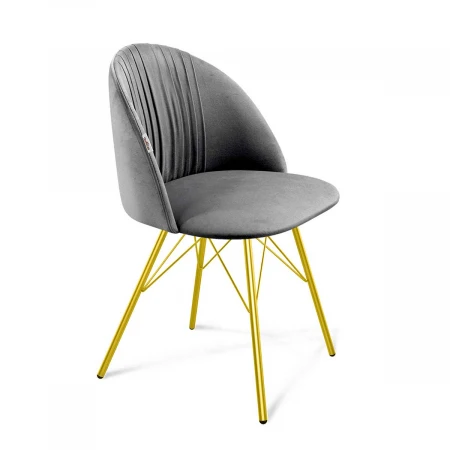 Стул Sheffilton SHT-ST35-1/S37 угольно-серый/золото 9890148505