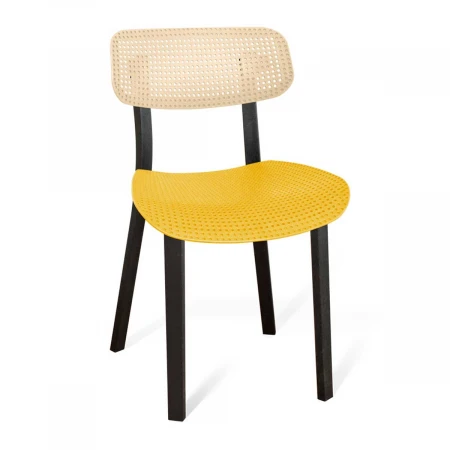 Кухонный стул Sheffilton SHT-S85 бежевый/желтый/черный 2304646302