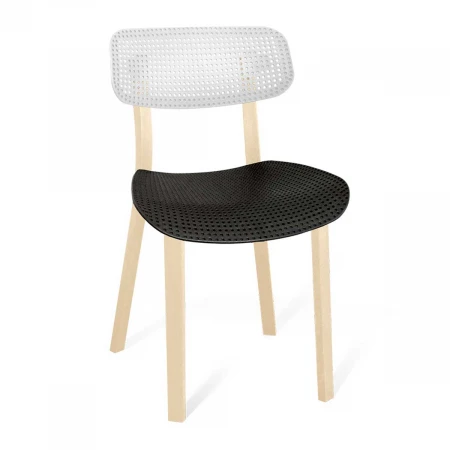 Кухонный стул Sheffilton SHT-S85 бело-черный белый/черный/бежевый 2304646305