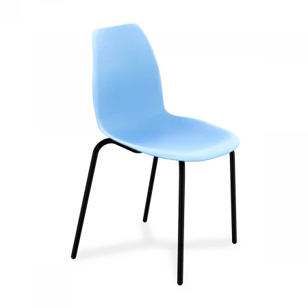 Кухонный стул Sheffilton SHT-ST29/S130 голубой/черный муар 6102655401
