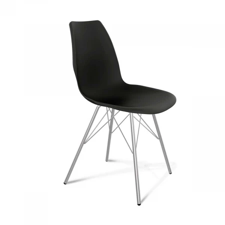 Кухонный стул Sheffilton SHT-ST29/S37 черный/хром лак 8994436204