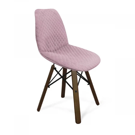 Кухонный стул Sheffilton SHT-ST29-C22/S70 розовый зефир/темный орех/черный муар 7776492801