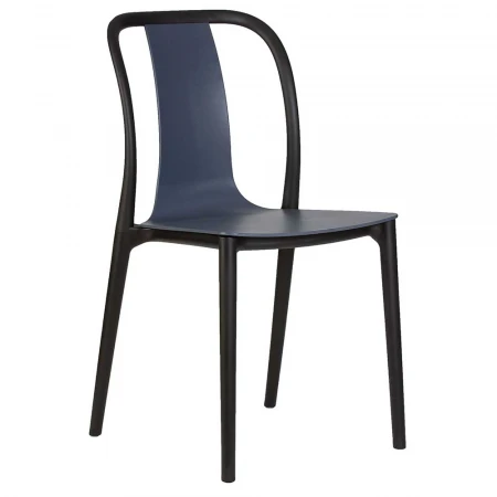 Стул обеденный DOBRIN ADAM (черный/серо-голубой) 669PP-LMZL ADAM