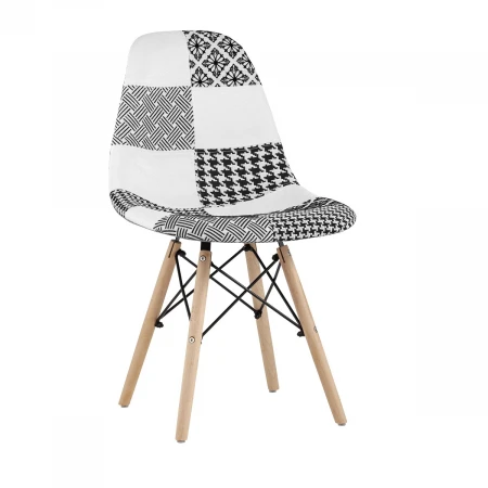 Кухонный стул Stool Group DSW черно-белый пэчворк УТ000002351