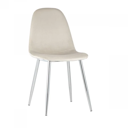 Кухонный стул Stool Group Валенсия велюр кремовый хромированные ножки DC-93025K HLR-2