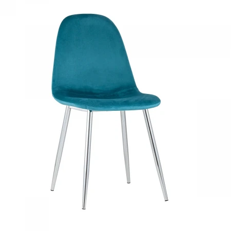 Кухонный стул Stool Group Валенсия велюр темно-бирюзовый хромированные ножки DC-93025K HLR-59