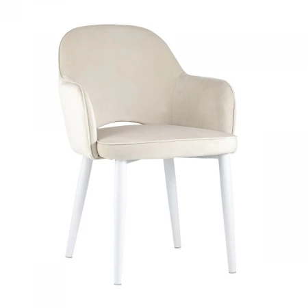 Кухонный стул Stool Group Венера велюр кремовый (ножки белые) MC16-2 KD HLR-2