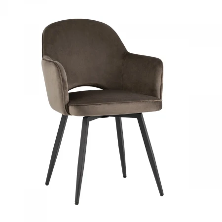 Кухонный стул Stool Group Венера вращающийся велюр коричневый MC16-2F KD HLR-49