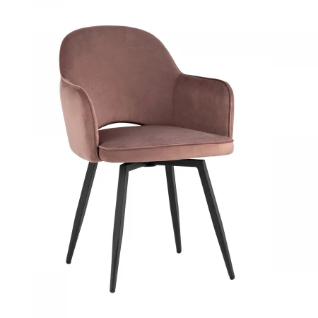 Кухонный стул Stool Group Венера вращающийся велюр пыльно-розовый MC16-2F KD HLR-44